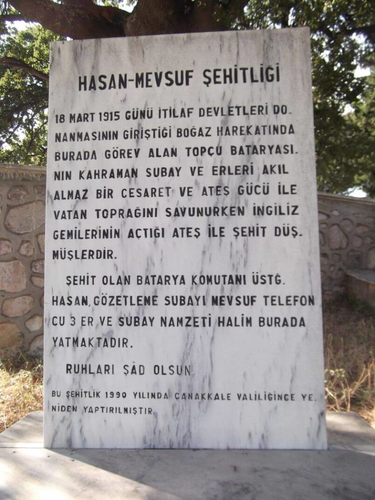 Dardanos-Hasan ve Mevsuf Tabyası